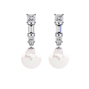 Ivana Jewels Earrings White Gold / 14KT Freshwater Pearl Drop Earrings