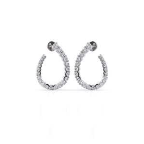 Ivana Jewels Earrings White Gold / 14KT Huggie Hoop Earrings