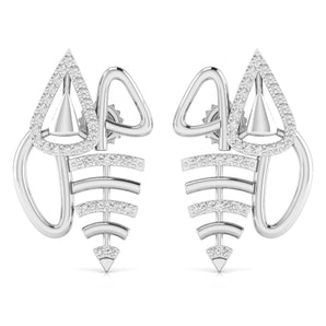 Ivana Jewels Earrings White Gold / 14KT Interlocking Hoop Earrings