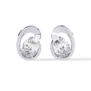Ivana Jewels Earrings White Gold / 14KT Modern Diamond Stud Earrings