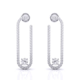 Ivana Jewels Earrings White Gold / 14KT Move Addiction Pave Earring