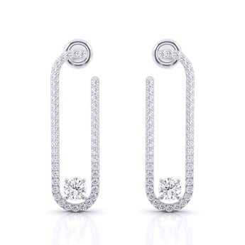 Ivana Jewels Earrings White Gold / 14KT Move Addiction Pave Earring