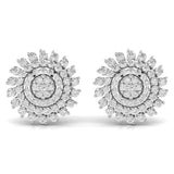 Ivana Jewels Earrings White Gold / 14KT Round Diamonds Studs For Her