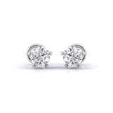 Ivana Jewels Earrings White Gold / 14KT Solitaire Studs Earring For Her