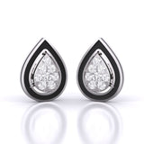 Ivana Jewels Earrings White Gold / 14KT Tear Drop Stud Earrings