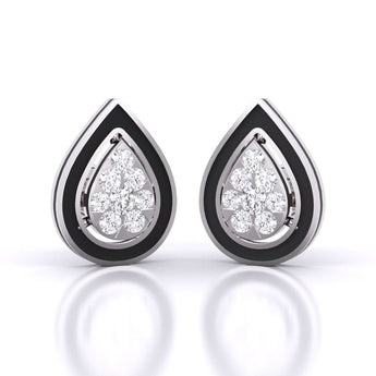 Ivana Jewels Earrings White Gold / 14KT Tear Drop Stud Earrings
