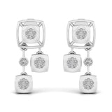 Ivana Jewels Earrings White Gold / 14KT Two Tiered Diamond Earring