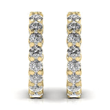 Ivana Jewels Earrings Yellow Gold / 14KT 1.6 Carat Round Cut Diamonds Stud Earring