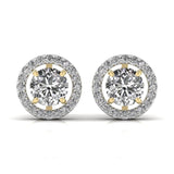 Ivana Jewels Earrings Yellow Gold / 14KT 2.5 Carat Centre Round Solitaire Diamond Earring