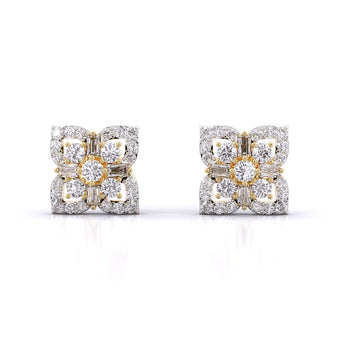 Ivana Jewels Earrings Yellow Gold / 14KT Antique Diamond Cluster Studs