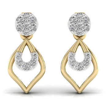 Ivana Jewels Earrings Yellow Gold / 14KT Blinging Lab Grown Diamond Earrings