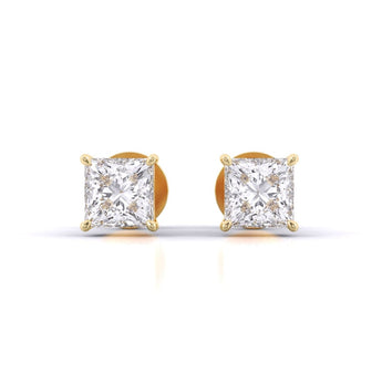 Ivana Jewels Earrings Yellow Gold / 14KT Fancy Princess Shape studs Earrings