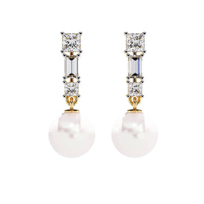 Ivana Jewels Earrings Yellow Gold / 14KT Freshwater Pearl Drop Earrings