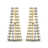 Ivana Jewels Earrings Yellow Gold / 14KT Lab Grown Diamonds Hanging Earring