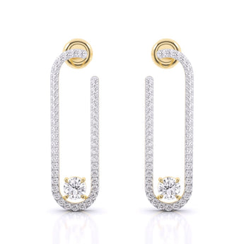 Ivana Jewels Earrings Yellow Gold / 14KT Move Addiction Pave Earring