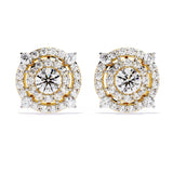 Ivana Jewels Earrings Yellow Gold / 14KT Multi-Halo Diamond Earrings