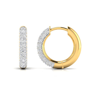 Ivana Jewels Earrings Yellow Gold / 14KT Round cut Diamonds Clustered Elegance Earrings
