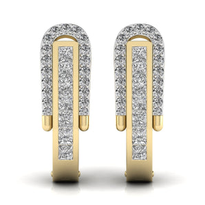Ivana Jewels Earrings Yellow Gold / 14KT Round Cut Diamonds Halo Earring