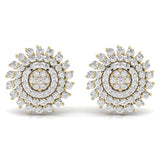Ivana Jewels Earrings Yellow Gold / 14KT Round Diamonds Studs For Her