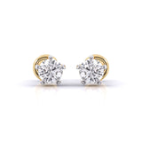 Ivana Jewels Earrings Yellow Gold / 14KT Solitaire Studs Earring For Her