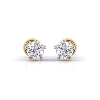 Ivana Jewels Earrings Yellow Gold / 14KT Solitaire Studs Earring For Her