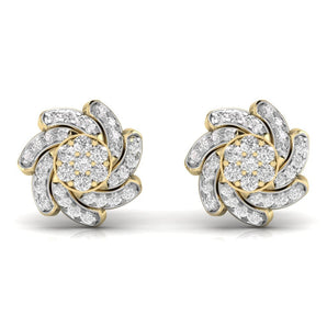 Ivana Jewels Earrings Yellow Gold / 14KT Swirl Design Studs