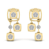 Ivana Jewels Earrings Yellow Gold / 14KT Two Tiered Diamond Earring