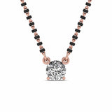 Ivana Jewels Mangal Sutra Rose Gold / 14KT Single Solitaire 1.1 Carat Round Diamond Mangalsutra