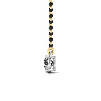 Ivana Jewels Mangal Sutra Single Solitaire 1.1 Carat Round Diamond Mangalsutra