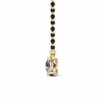 Ivana Jewels Mangal Sutra Single Solitaire 1.1 Carat Round Diamond Mangalsutra