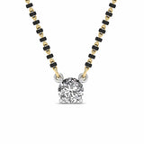 Ivana Jewels Mangal Sutra White Gold / 14KT Single Solitaire 1.1 Carat Round Diamond Mangalsutra