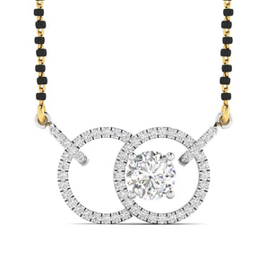 Ivana Jewels Mangal Sutra White Gold / 14KT Solitaire Mangalsutra