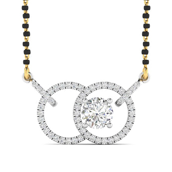 Ivana Jewels Mangal Sutra White Gold / 14KT Solitaire Mangalsutra