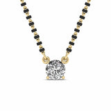Ivana Jewels Mangal Sutra Yellow Gold / 14KT Single Solitaire 1.1 Carat Round Diamond Mangalsutra