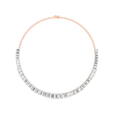 Ivana Jewels Necklace Emerald Cut Diamonds Elegance Necklace