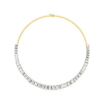 Ivana Jewels Necklace Emerald Cut Diamonds Elegance Necklace