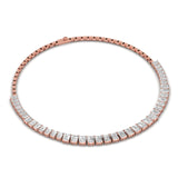 Ivana Jewels Necklace Rose Gold / 14KT Emerald Cut Diamonds Elegance Necklace
