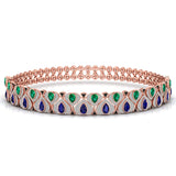 Ivana Jewels Necklace Rose Gold / 14KT Touch Of Luxury Diamonds & Gem Stone Necklace