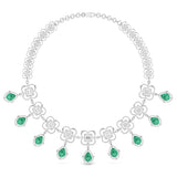 Ivana Jewels Necklace White Gold / 14KT Fancy Shape Diamonds & Round Shape Diamonds Necklace