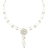 Ivana Jewels Necklace Yellow Gold / 14KT Round Cut Diamonds Glamorous Necklace