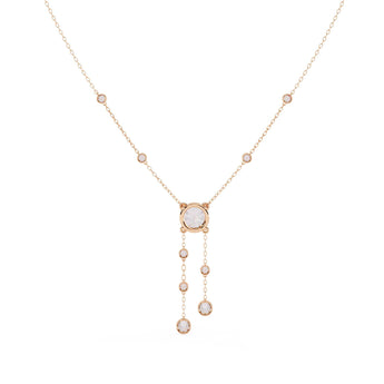 Ivana Jewels Necklaces Dainty Crystal Chain Necklace