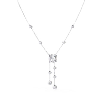 Ivana Jewels Necklaces Dainty Crystal Chain Necklace
