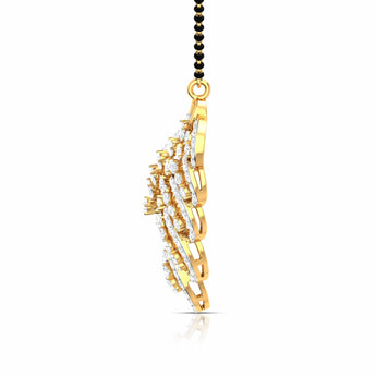 Ivana Jewels Necklaces Pear & Round Cut Diamond Encrusted Floral Pendant