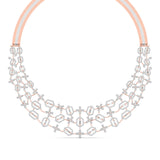 Ivana Jewels Necklaces Rose Gold / 14KT Baguette & Round Diamond Necklace