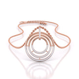 Ivana Jewels Necklaces Rose Gold / 14KT Diamond Circlet Pendant