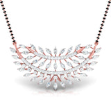 Ivana Jewels Necklaces Rose Gold / 14KT Marquise & Round Diamond Foliage  Mangalsutra