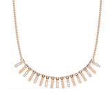 Ivana Jewels Necklaces Rose Gold / 14KT Minimalist Gold Linear Bar Necklace