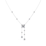 Ivana Jewels Necklaces White Gold / 14KT Dainty Crystal Chain Necklace