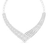 Ivana Jewels Necklaces White Gold / 14KT Geometric Link Diamond Necklace