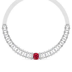 Ivana Jewels Necklaces White Gold / 14KT Unique Ruby and Diamond Choker
